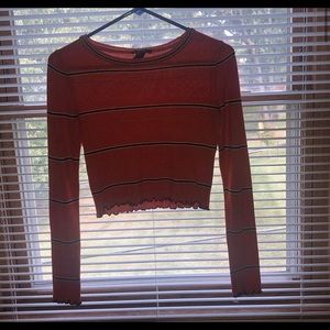 long sleeve crop top